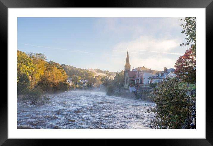 Mist swirls over the River Dee Framed Mounted Print by Jason Wells