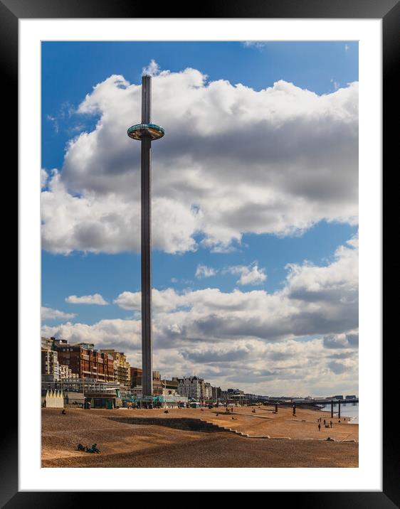 I360 tower Brighton Framed Mounted Print by Margaret Ryan