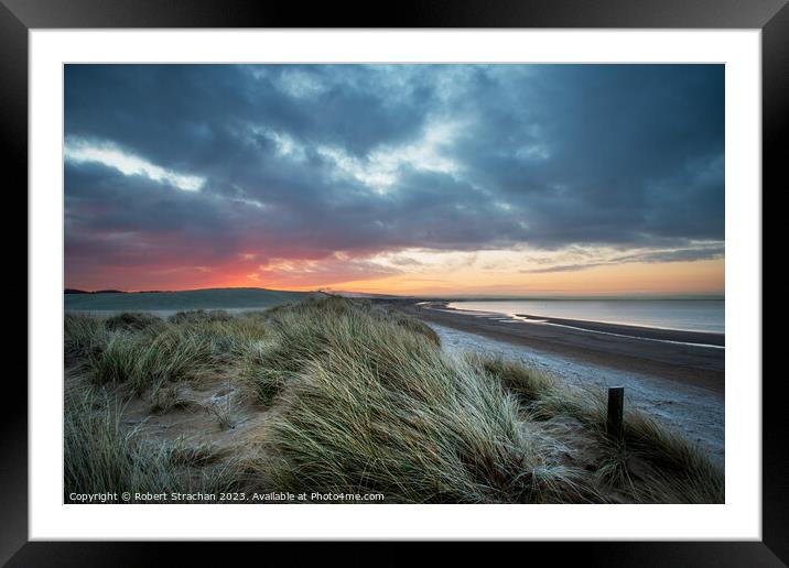 Ayrshire beach sunrise Framed Mounted Print by Robert Strachan