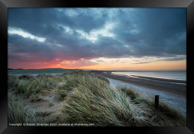 Ayrshire beach sunrise Framed Print by Robert Strachan