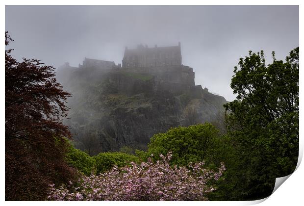 Edinburgh Castle In Fog At Dusk Print by Artur Bogacki
