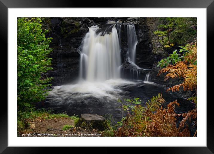 Falls of Falloch 951  Framed Mounted Print by PHILIP CHALK