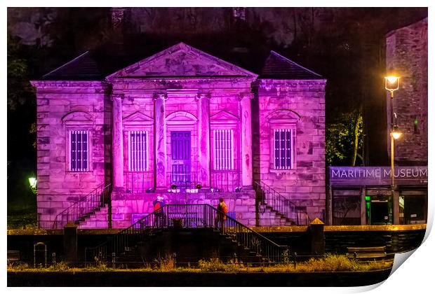 The Customs House in Purple Print by Keith Douglas