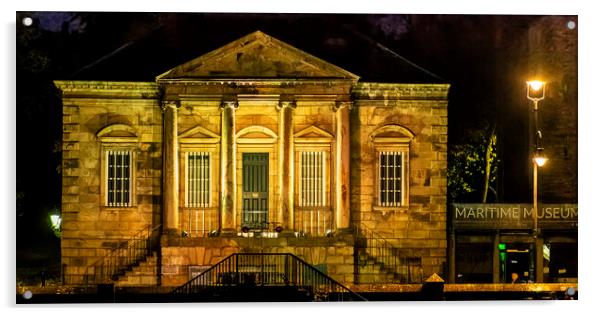 The Customs House in Gold Acrylic by Keith Douglas