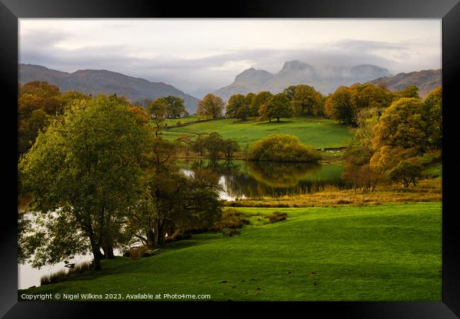 Langdale Pikes, Lake District Framed Print by Nigel Wilkins