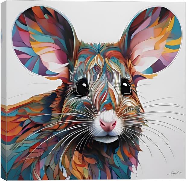 Mouse Portrait Canvas Print by Scott Anderson