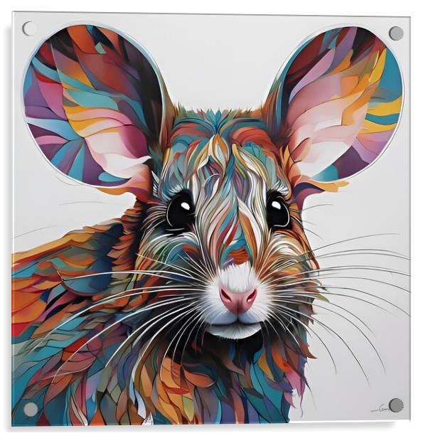 Mouse Portrait Acrylic by Scott Anderson