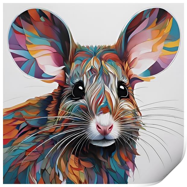 Mouse Portrait Print by Scott Anderson