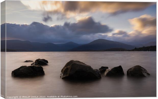 Loch Lomand stones 952  Canvas Print by PHILIP CHALK