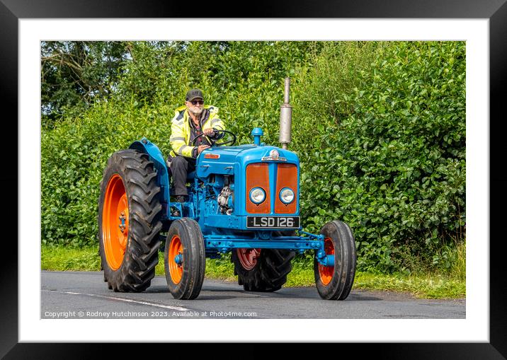Fordson Super Major Tractor Framed Mounted Print by Rodney Hutchinson