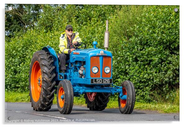 Fordson Super Major Tractor Acrylic by Rodney Hutchinson