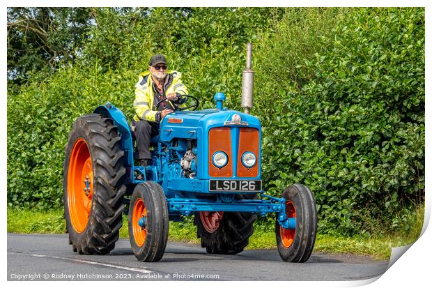 Fordson Super Major Tractor Print by Rodney Hutchinson