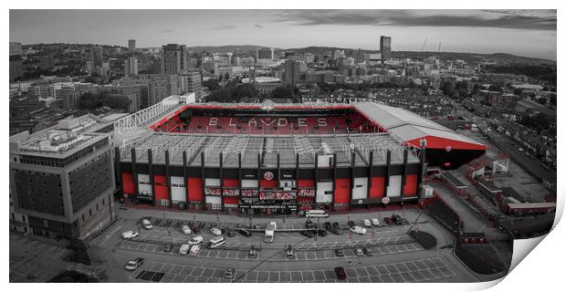 Bramall Lane Red Pop Print by Apollo Aerial Photography