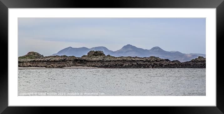 Mountains of Rum from Mallaig Framed Mounted Print by David Morton