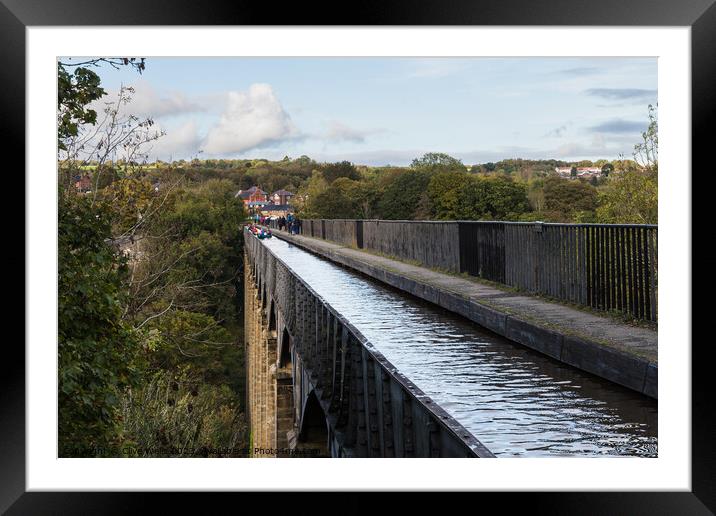 High up on the Pontcysyllte Aqueduct Framed Mounted Print by Clive Wells