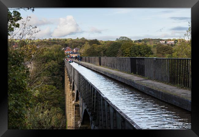 High up on the Pontcysyllte Aqueduct Framed Print by Clive Wells
