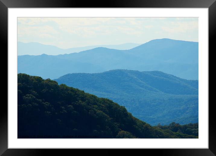 Blue Ridge Mountains, Shenandoah National Park Framed Mounted Print by John Chase