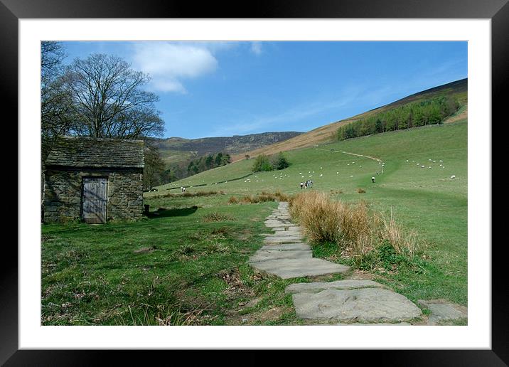 Edale Framed Mounted Print by Sarah Couzens
