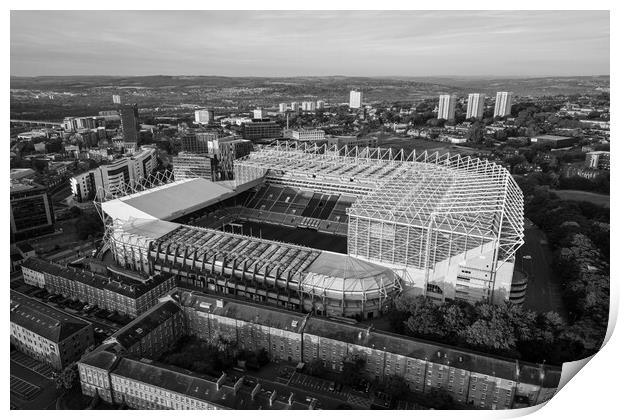 St James Park Black and White Print by Apollo Aerial Photography