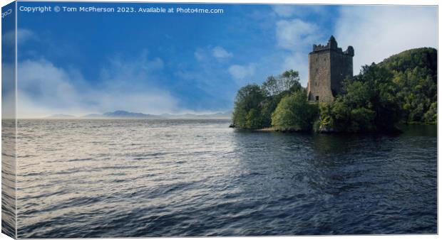 Urquhart Castle overlooking Loch Ness Canvas Print by Tom McPherson