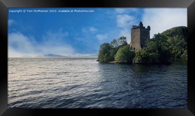 Urquhart Castle overlooking Loch Ness Framed Print by Tom McPherson