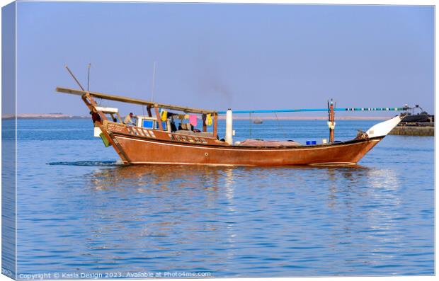 Departing Dhow Canvas Print by Kasia Design