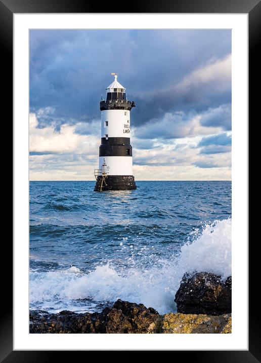 Penmon Lighthouse on Anglesey Framed Mounted Print by Keith Douglas