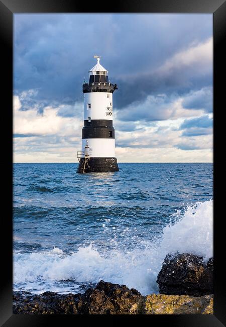 Penmon Lighthouse on Anglesey Framed Print by Keith Douglas