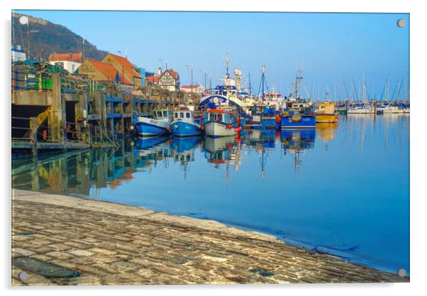 Scarborough Harbour   Acrylic by Alison Chambers