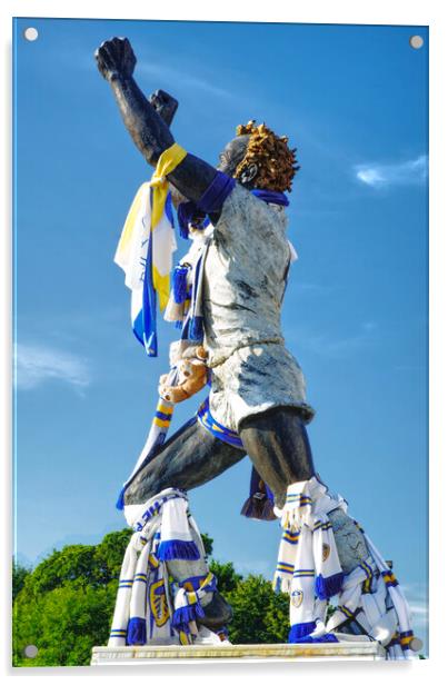 Leeds United Billy Bremner Statue  Acrylic by Alison Chambers