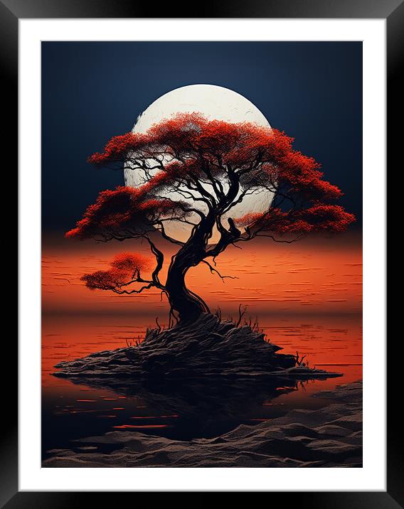 The Big Moon Framed Mounted Print by Steve Smith