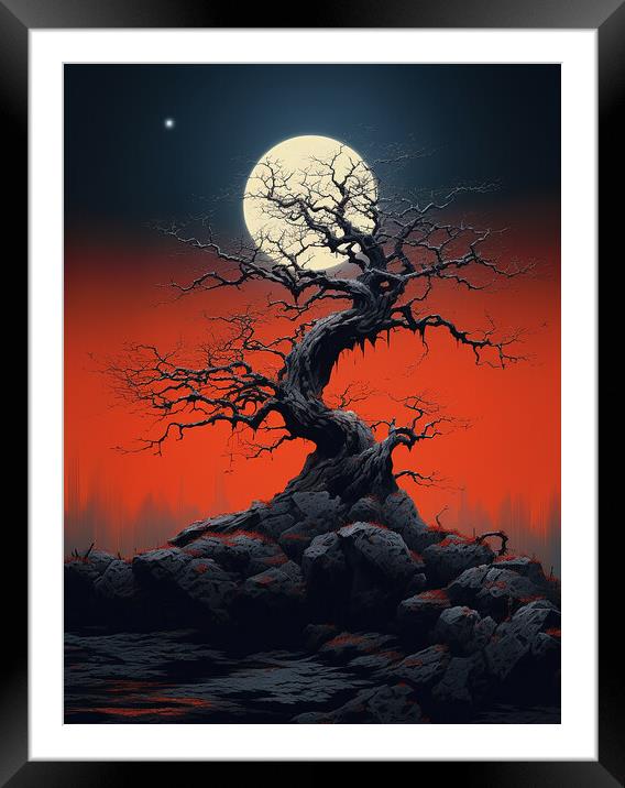 The Big Moon Framed Mounted Print by Steve Smith