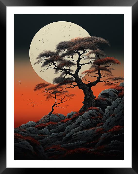 The Big Moon Framed Mounted Print by Steve Smith