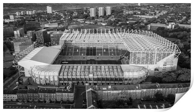 St James Park Black and White Print by Apollo Aerial Photography