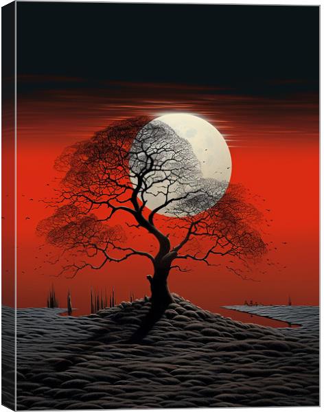 The Big Moon Canvas Print by Steve Smith