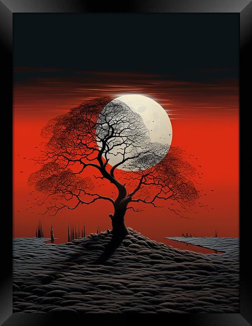 The Big Moon Framed Print by Steve Smith