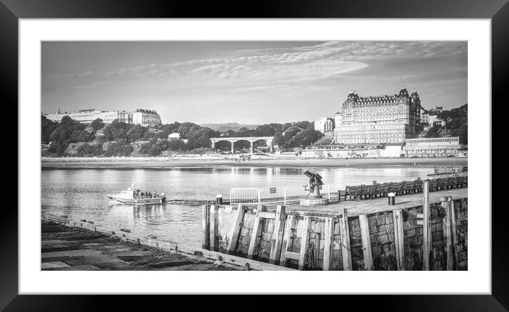 Scarborough Monochrome Framed Mounted Print by Tim Hill