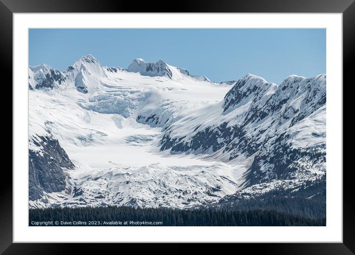 Snow Covered Glacier above the Harvard Arm in College Fjord, Alaska, USA Framed Mounted Print by Dave Collins