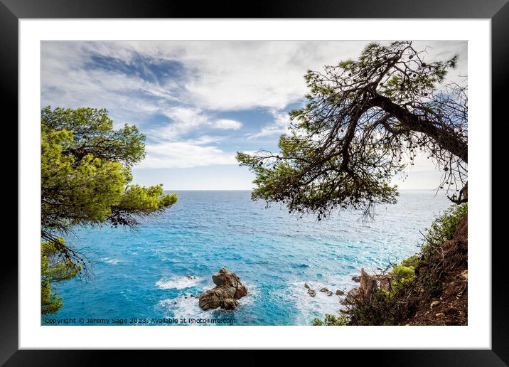 Mediterranean view Framed Mounted Print by Jeremy Sage
