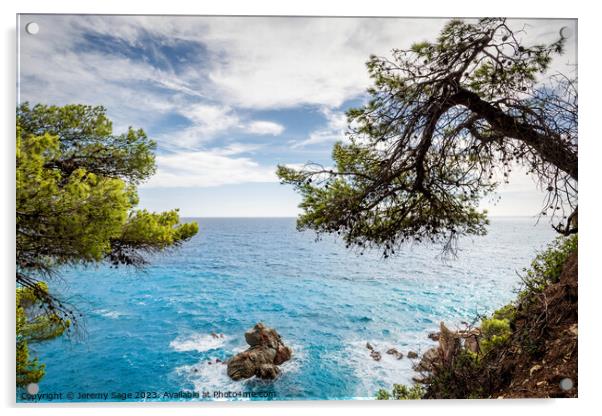 Mediterranean view Acrylic by Jeremy Sage