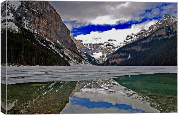 Lake Louise Victoria Glacier Banff National Park Alberta Canada Canvas Print by Andy Evans Photos