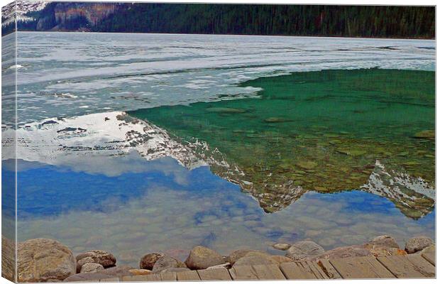 Lake Louise Victoria Glacier Banff National Park Alberta Canada Canvas Print by Andy Evans Photos