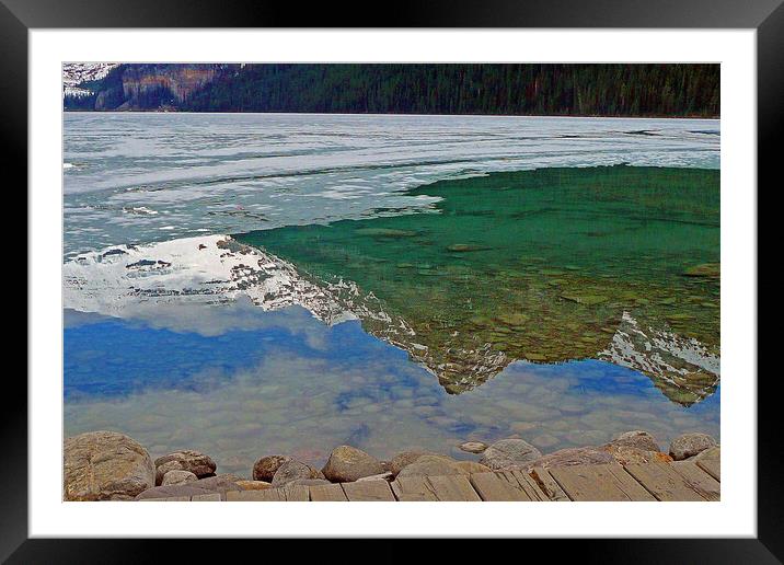 Lake Louise Victoria Glacier Banff National Park Alberta Canada Framed Mounted Print by Andy Evans Photos