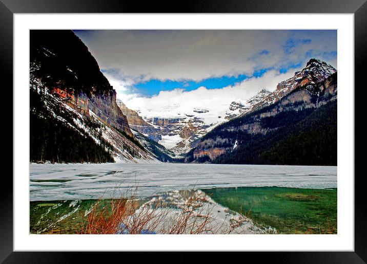 Lake Louise Victoria Glacier Banff National Park Alberta Canada Framed Mounted Print by Andy Evans Photos