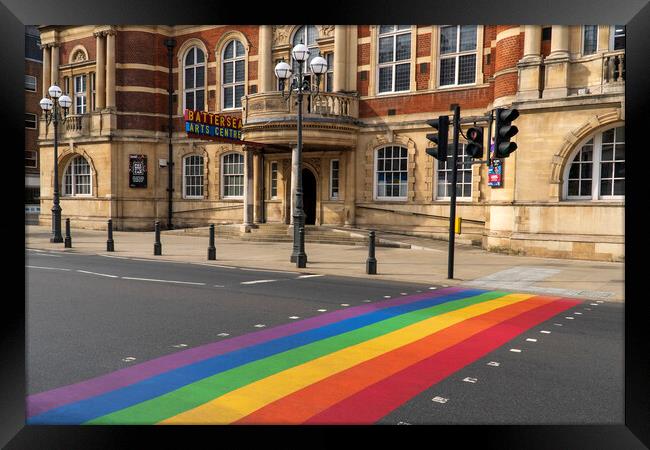 Battersea Arts Centre Rainbow Crossing Framed Print by Rich Fotografi 