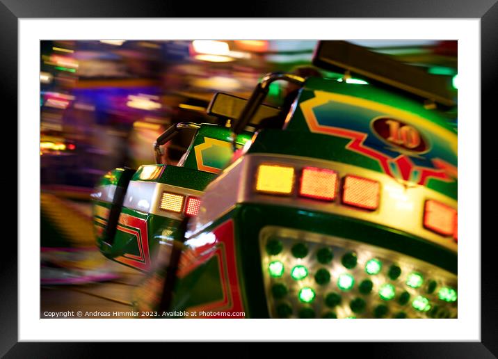 Carousel Cars in Motion Framed Mounted Print by Andreas Himmler