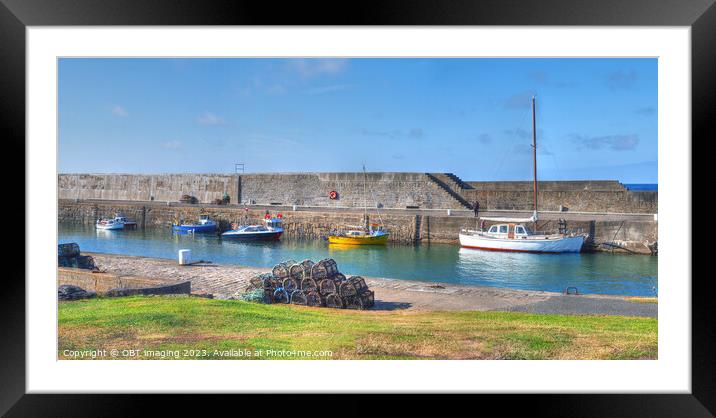 Portsoy Harbour Abberdeenshire Scotland Spring Morning Light  Framed Mounted Print by OBT imaging