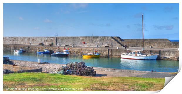 Portsoy Harbour Abberdeenshire Scotland Spring Morning Light  Print by OBT imaging
