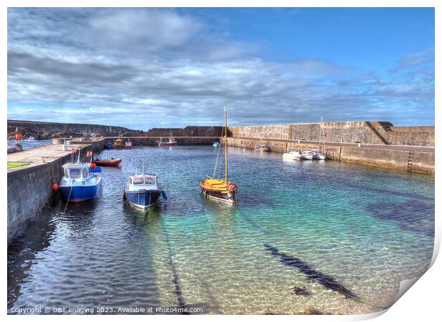 Portsoy Harbour Aberdeenshire Scotland Spring Morning Light  Print by OBT imaging