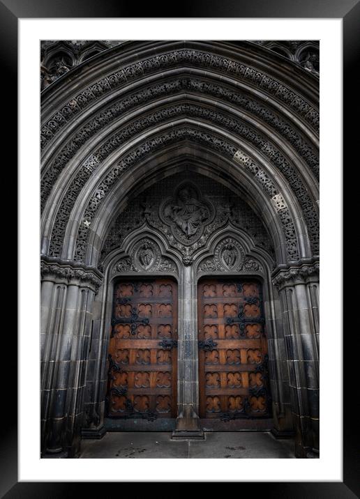 St Giles Cathedral Arched Portal In Edinburgh Framed Mounted Print by Artur Bogacki